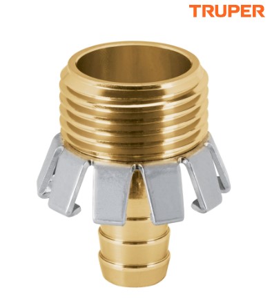 Conector 1/2 macho tipo garra de aluminio, Truper