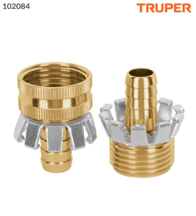 Juego de conectores 1/2 macho/hembra tipo garra de aluminio