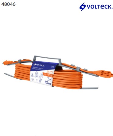 Extensión eléctrica de uso rudo 10 m 2x16 AWG, Volteck