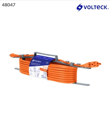 Extensión eléctrica de uso rudo 12 m 2x16 AWG, Volteck