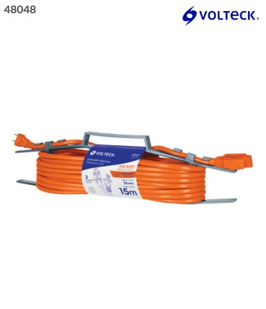 Extensión eléctrica de uso rudo 15 m 2x16 AWG, Volteck