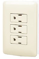 Placas con 3 contactos 2 polos + tierra, línea italiana armada
