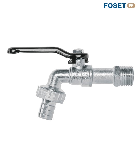 Llave de esfera, de zinc, 110 gr, entrada 1/2", FOSET BASIC