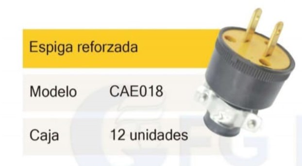 Toma macho espiga reforzada