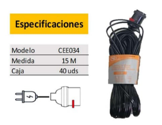 extension con porta lampara 15M