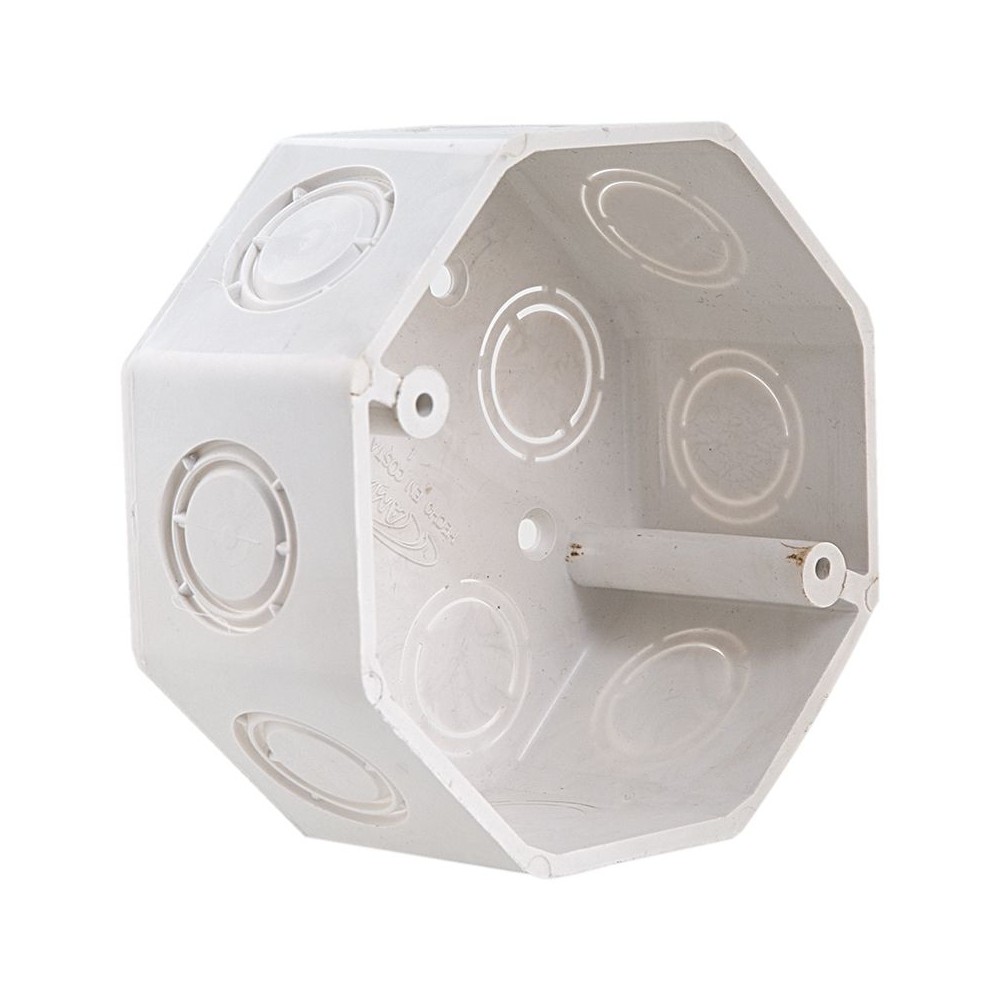 caja octagonal blanca