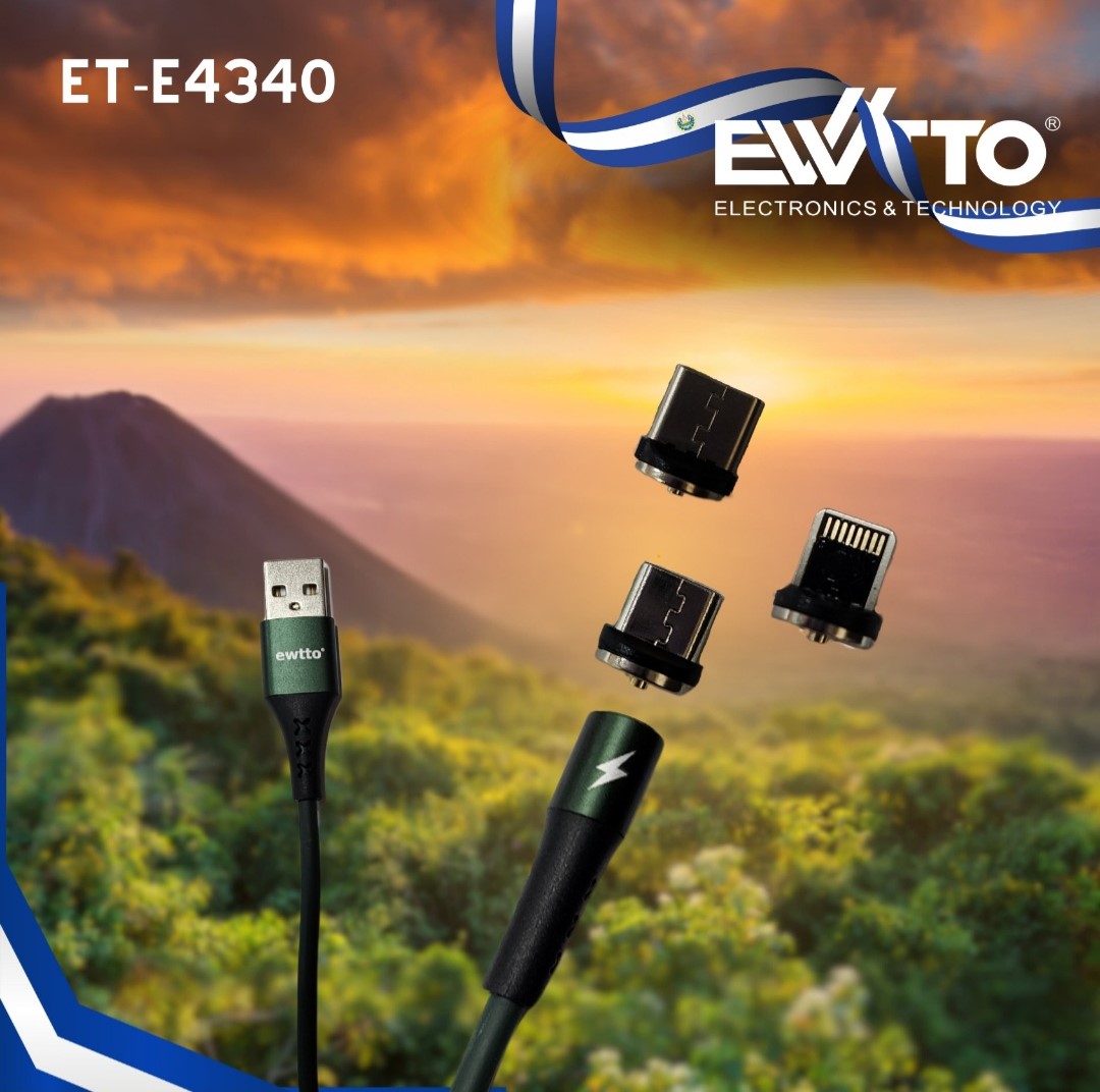 Cable magnetico para cargar celulares 3 en 1