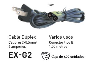 EXTENSIONES P/GRAB. TIPO 8, DE 1.50 mts