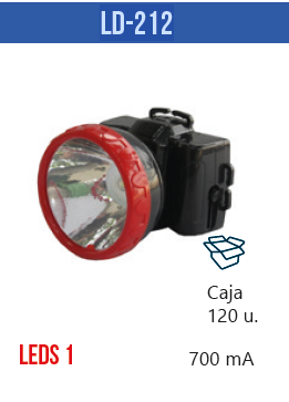 LAMP. DE MANO LED RECARGABLE IML212 NEGRO, 1 Led