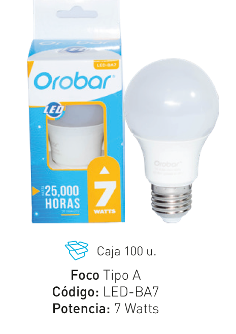 Foco LED emergencia 7W OROBAR