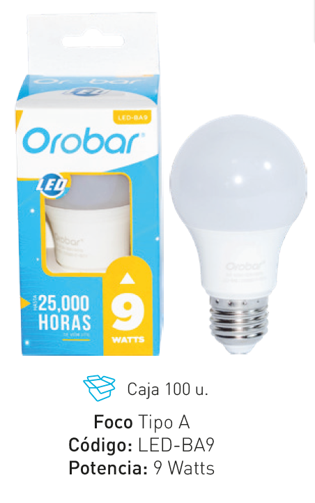 Foco LED emergencia 9W OROBAR