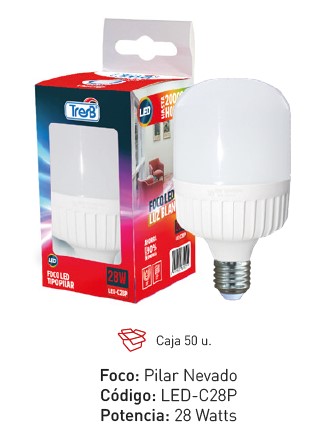 Foco LED EN CAJA 30W TIPO PILAR 3B