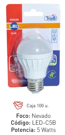 FOCO LED DE 5W, 3B EN BLISTER