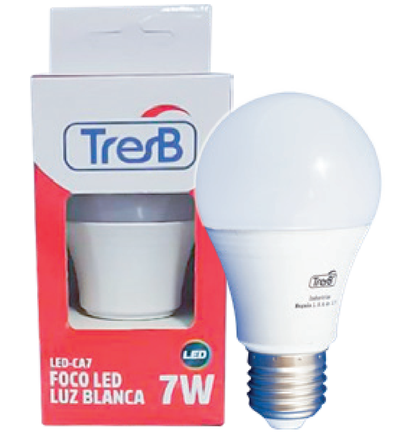 FOCO LED 7W TRES B TIPO A, EN CAJA