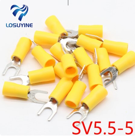 Conector de Cable Terminal Furcate amarillo
